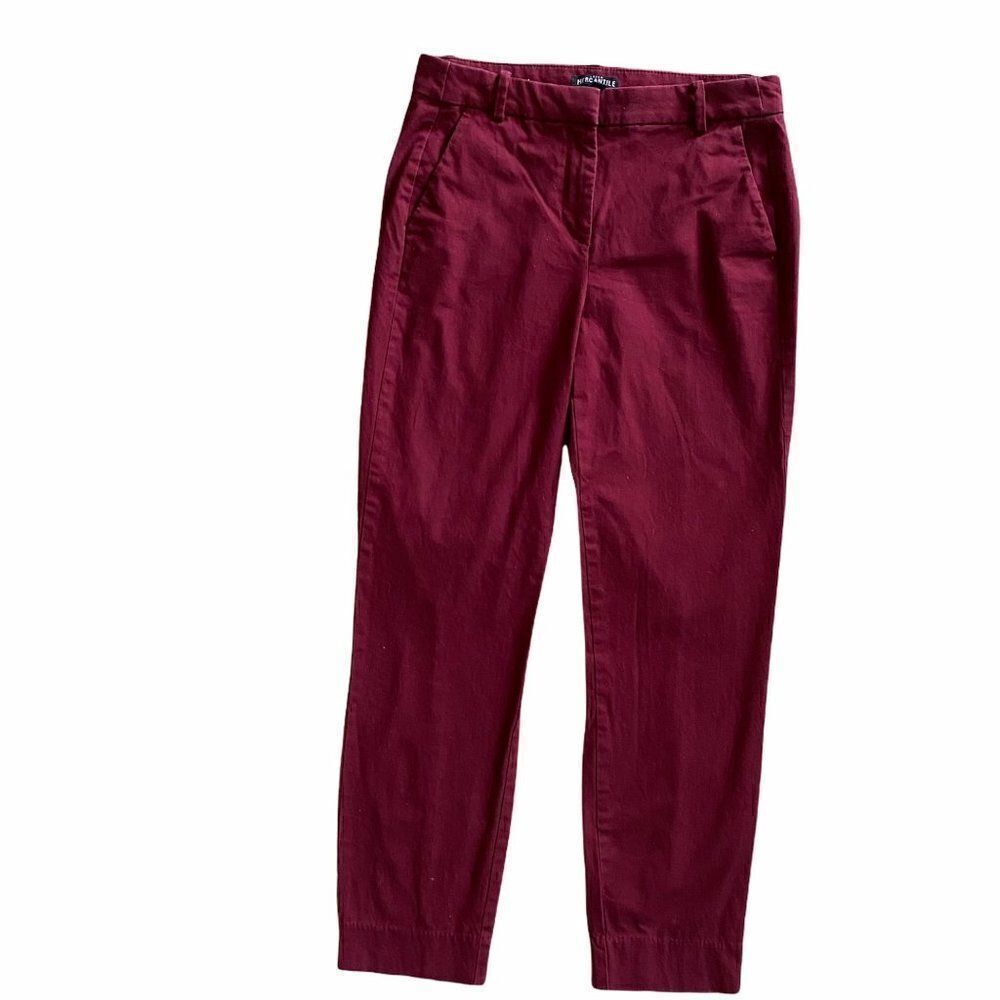 J Crew Mercantile Burgundy Skinny Ankle Jeans SZ 4